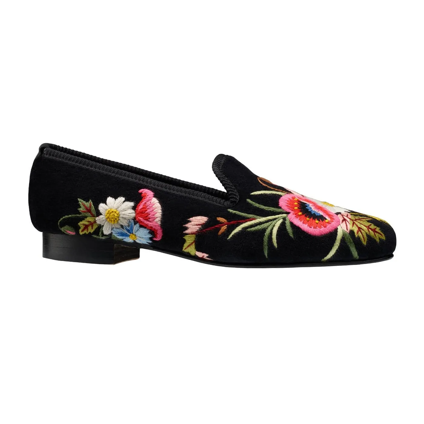 Beach Travel Footwear Poppies Black Velvet