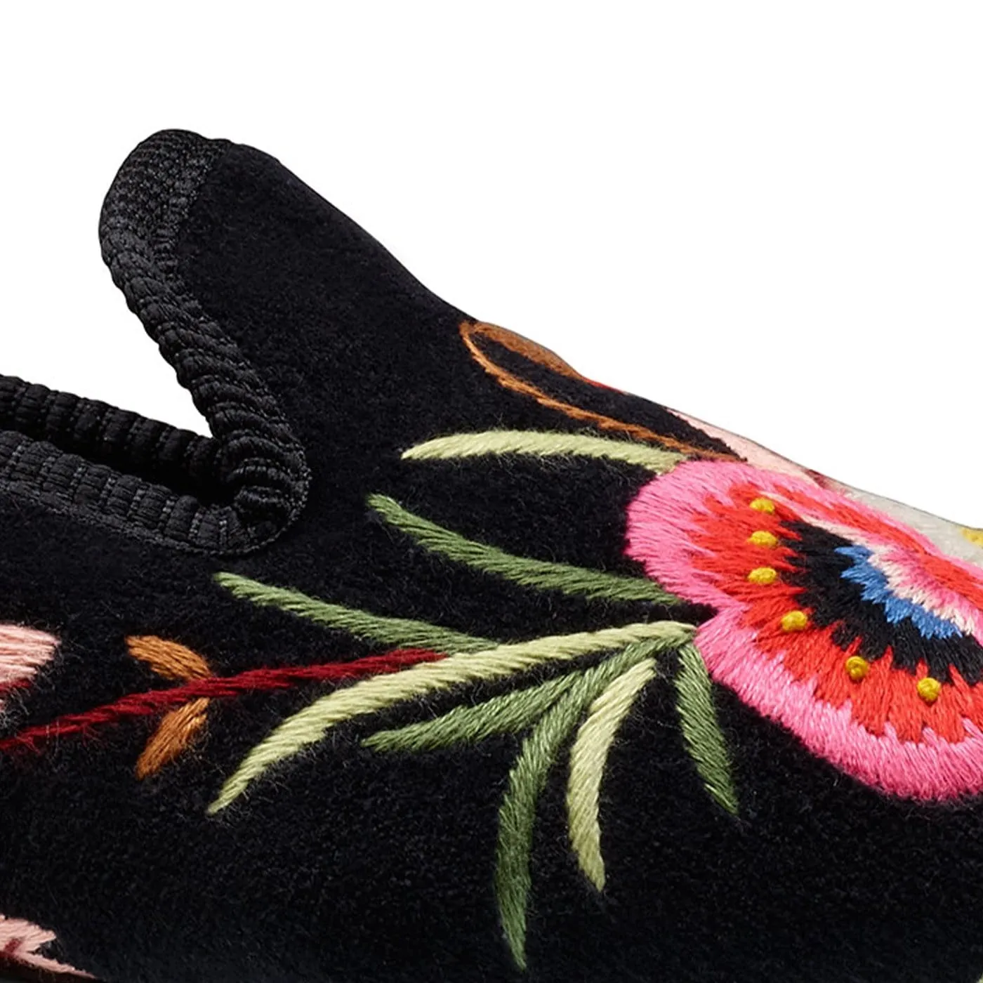 Soft Step-On Sandals Poppies Black Velvet