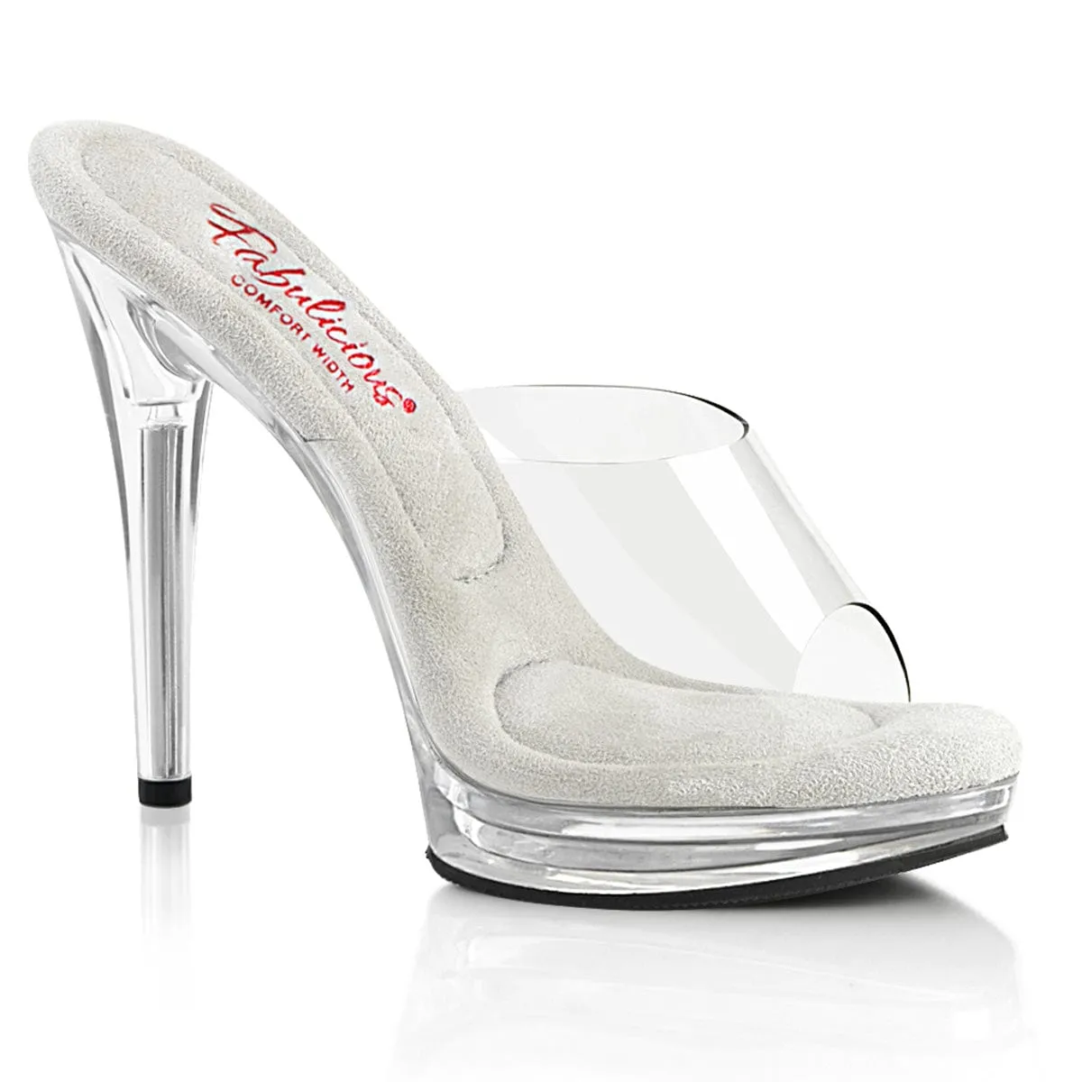 GLORY-501 Clear/Clear Fashion Heels for Fall Flex grooves