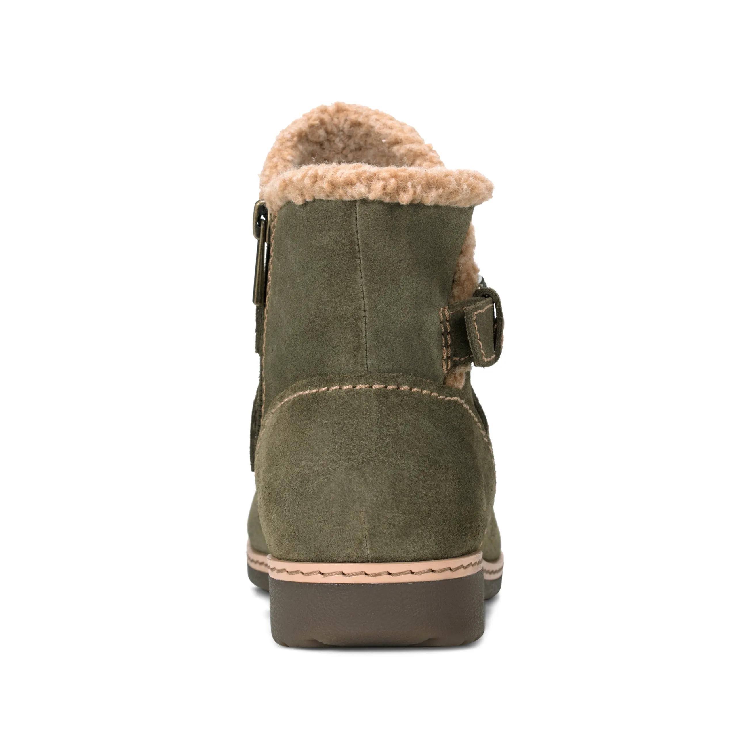Velvet Texture Hutton Water Repellent Round Toe Casual Booties