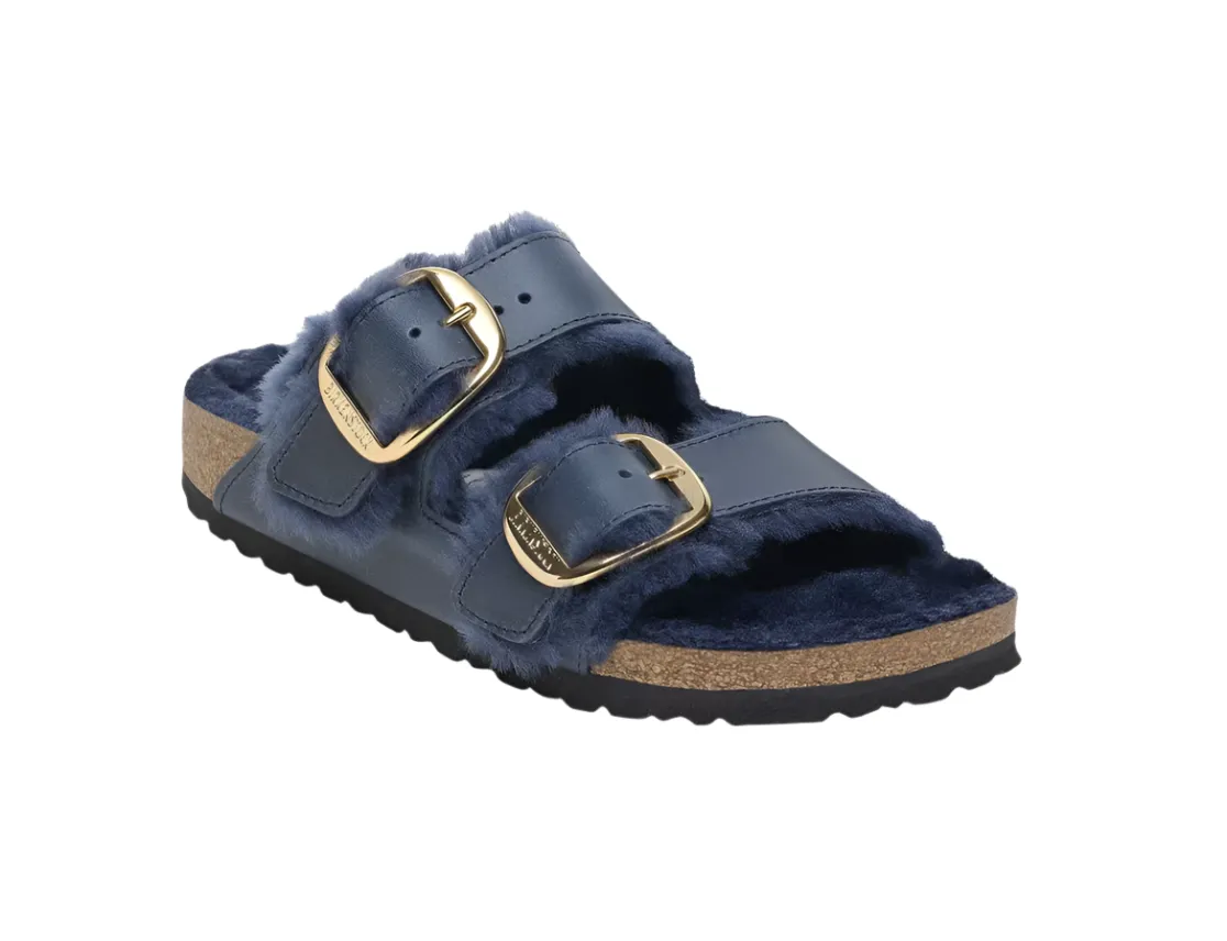 Comfortable Soles Foot Relief ARIZONA BIG BUCKLE SHEARLING MIDNIGHT BLUE
