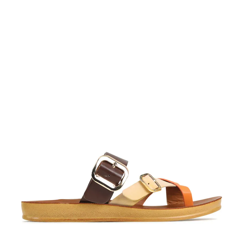 Dany - Brown/Nude/Orange Functional Footwear