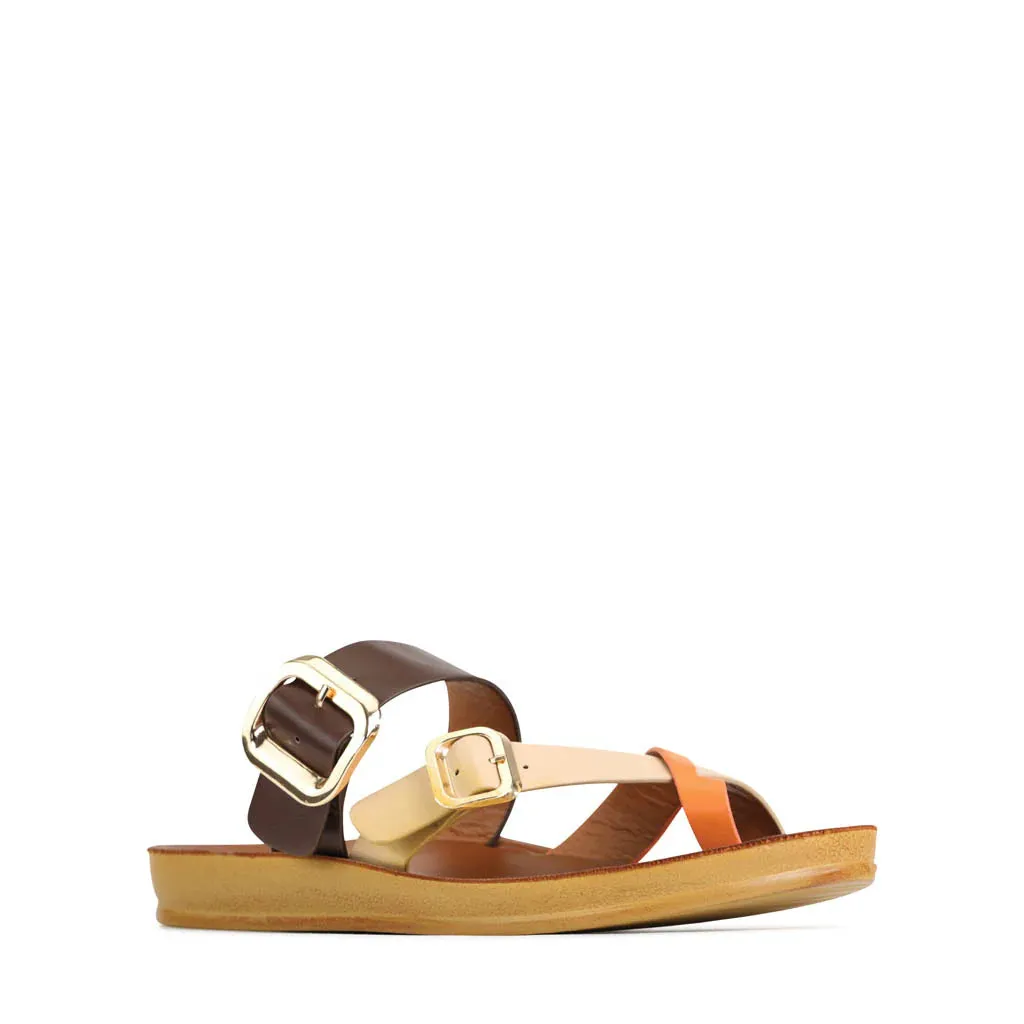 Dany - Brown/Nude/Orange Comfy Strap Flex form