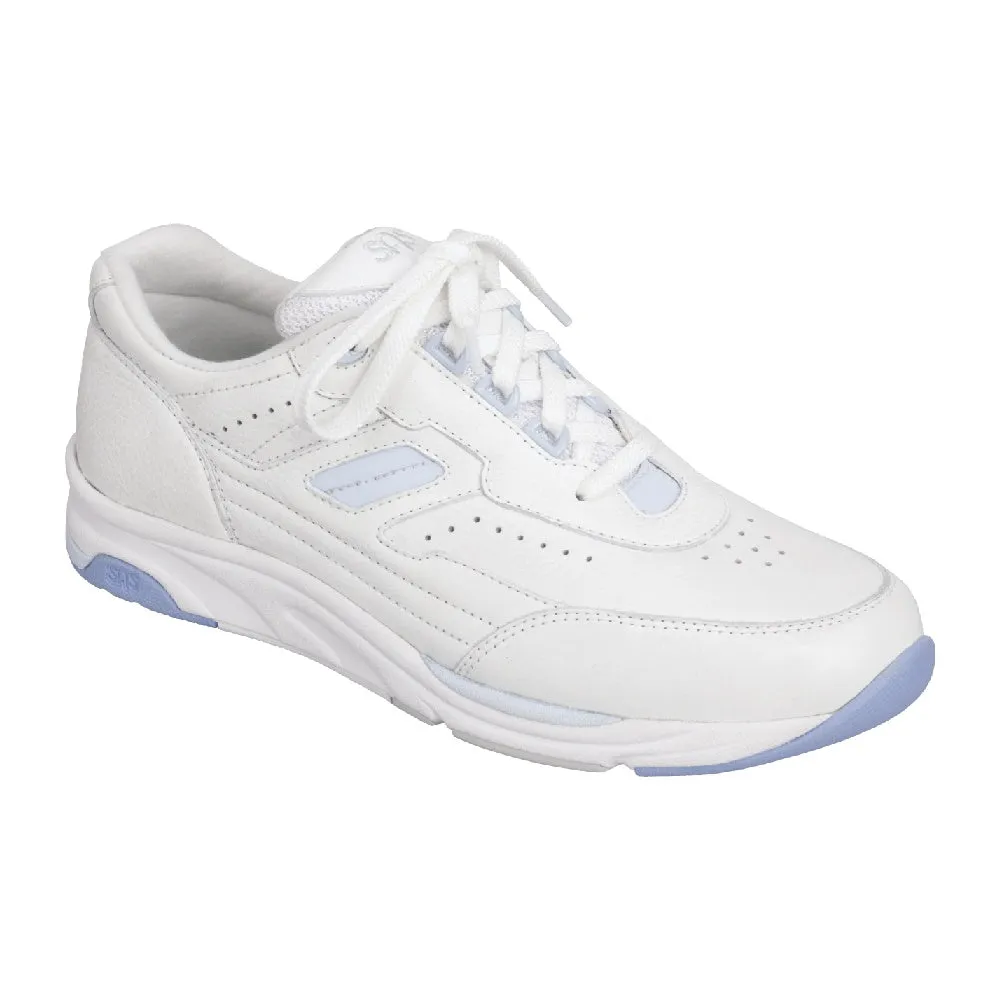Tour - White microfiber running option running shoes for fitness buffs