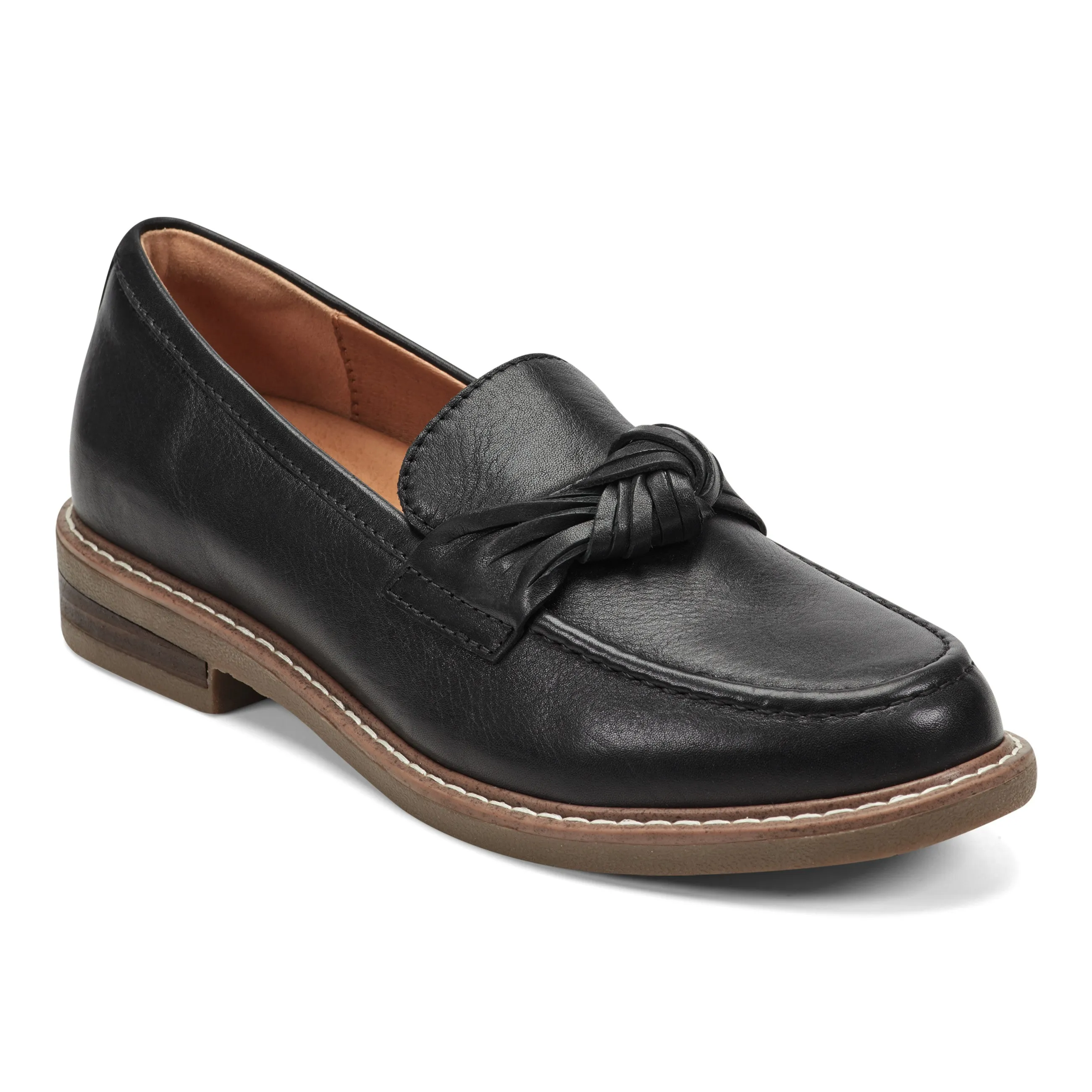 Elastic Material Jayde Knotted Loafers