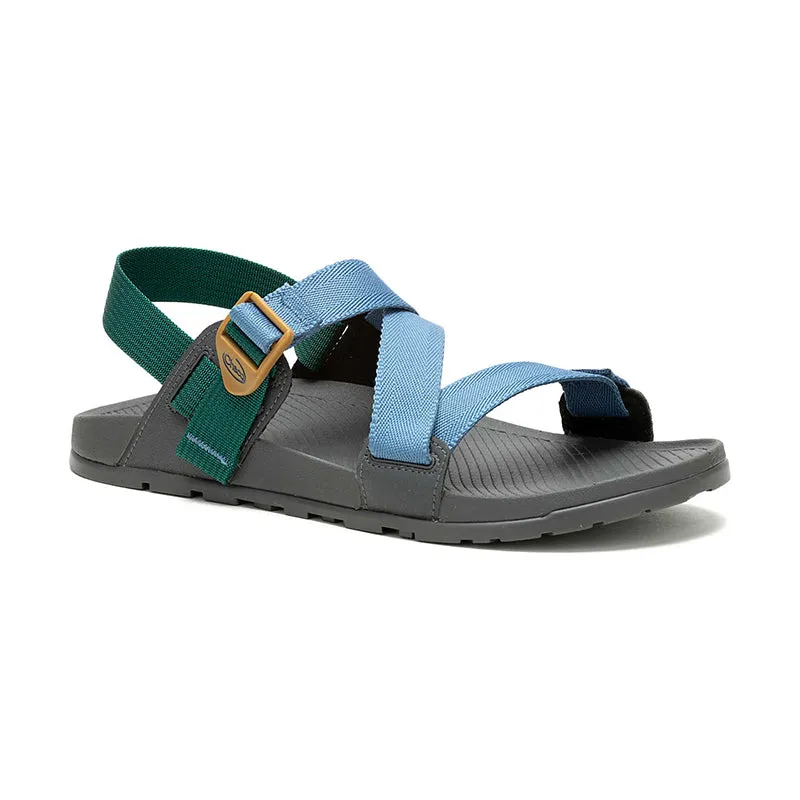 Ultra Grip Tread Design Enhanced Lateral Support Men's Lowdown Sandal Blue Green