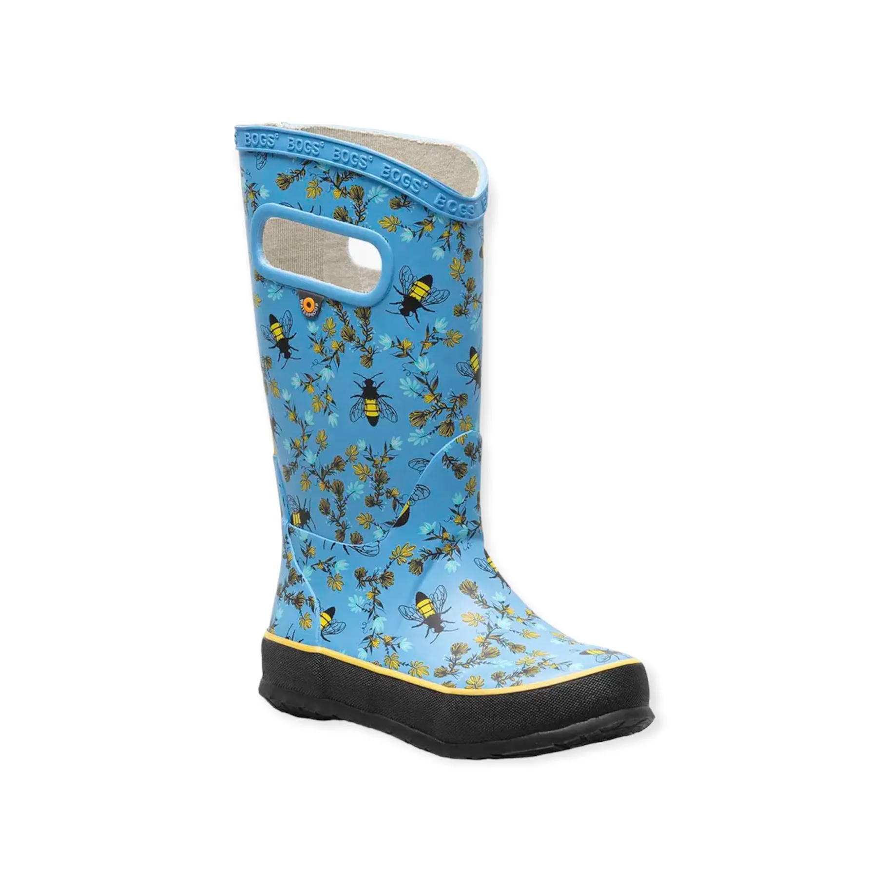 Minimal Design Mountain Proof Rainboot Bees - Azure