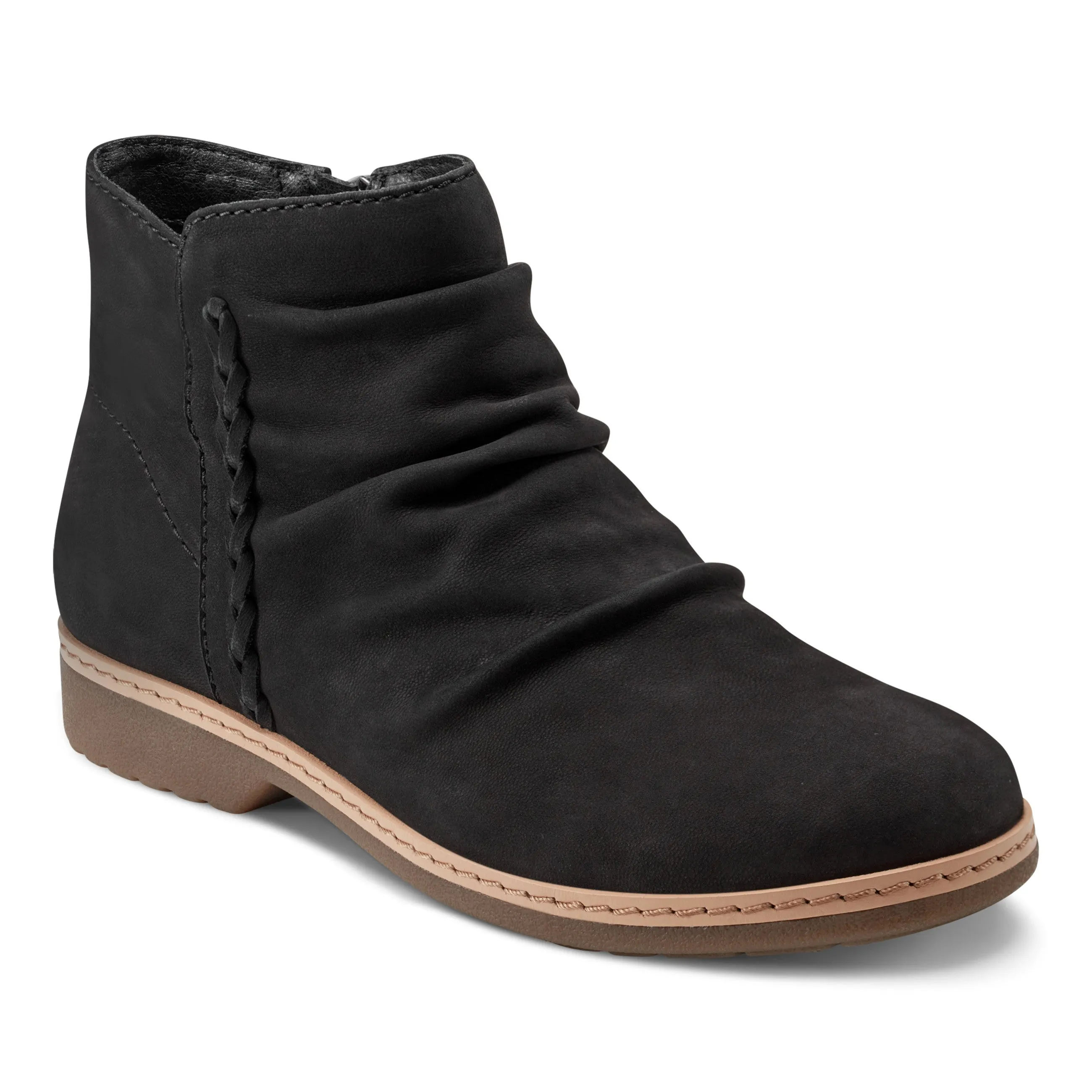 Fashion Utility Hilaree Water Repellent Round Toe Ruched Casual Booties