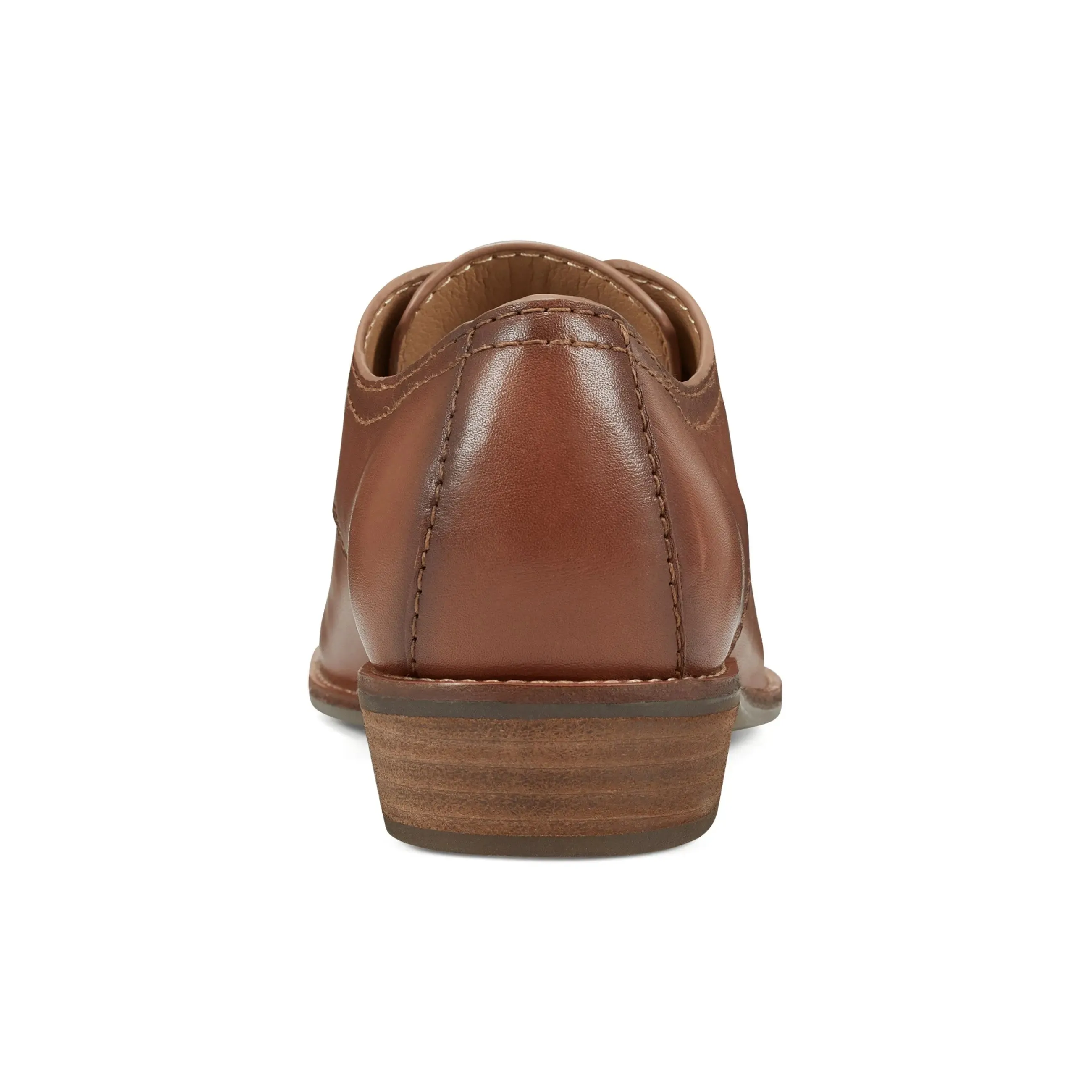 Durable Sole Impact Resistant Eane Stacked Heel Casual Lace-Up Loafers