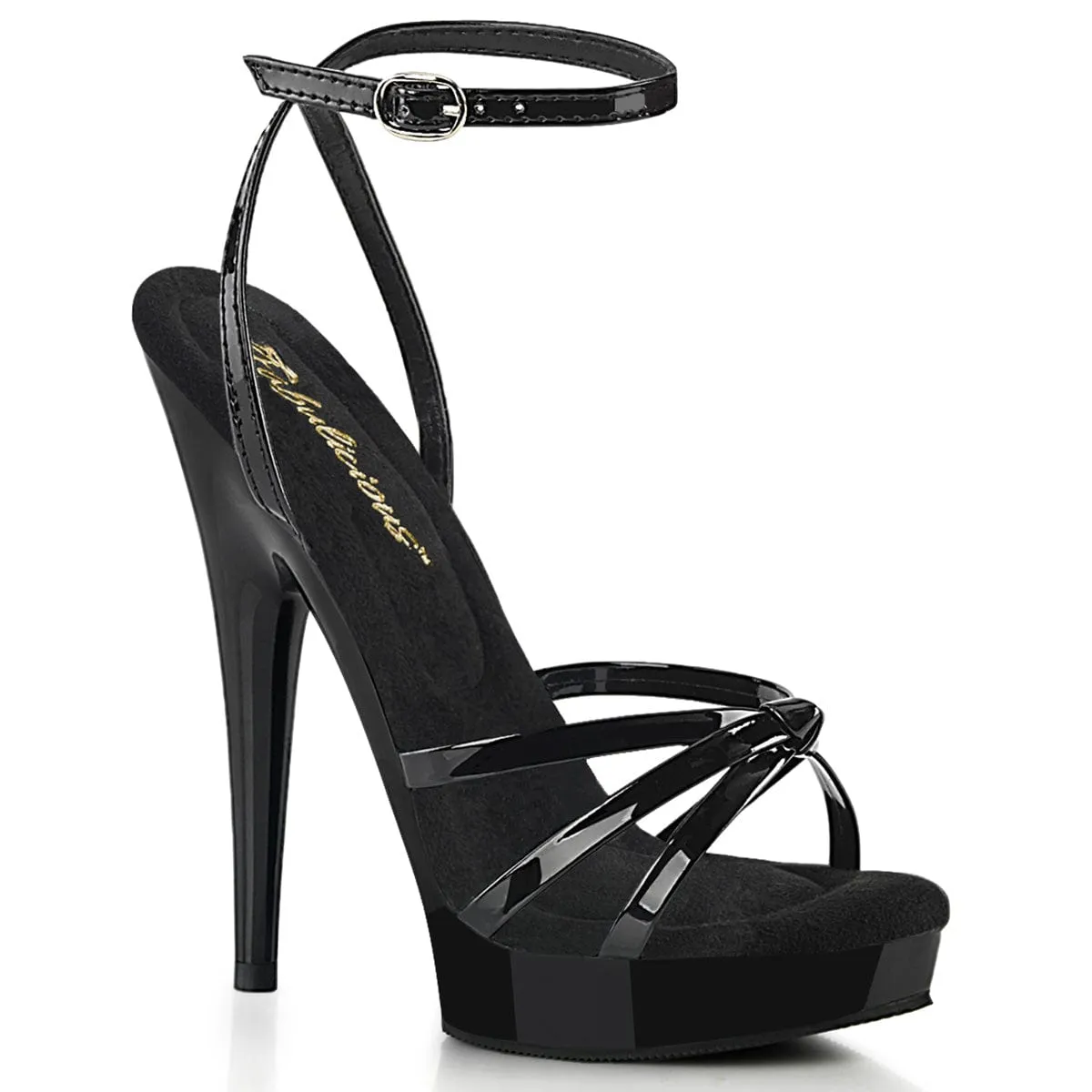 SULTRY-638 Black Patent/Black Synthetic Upper
