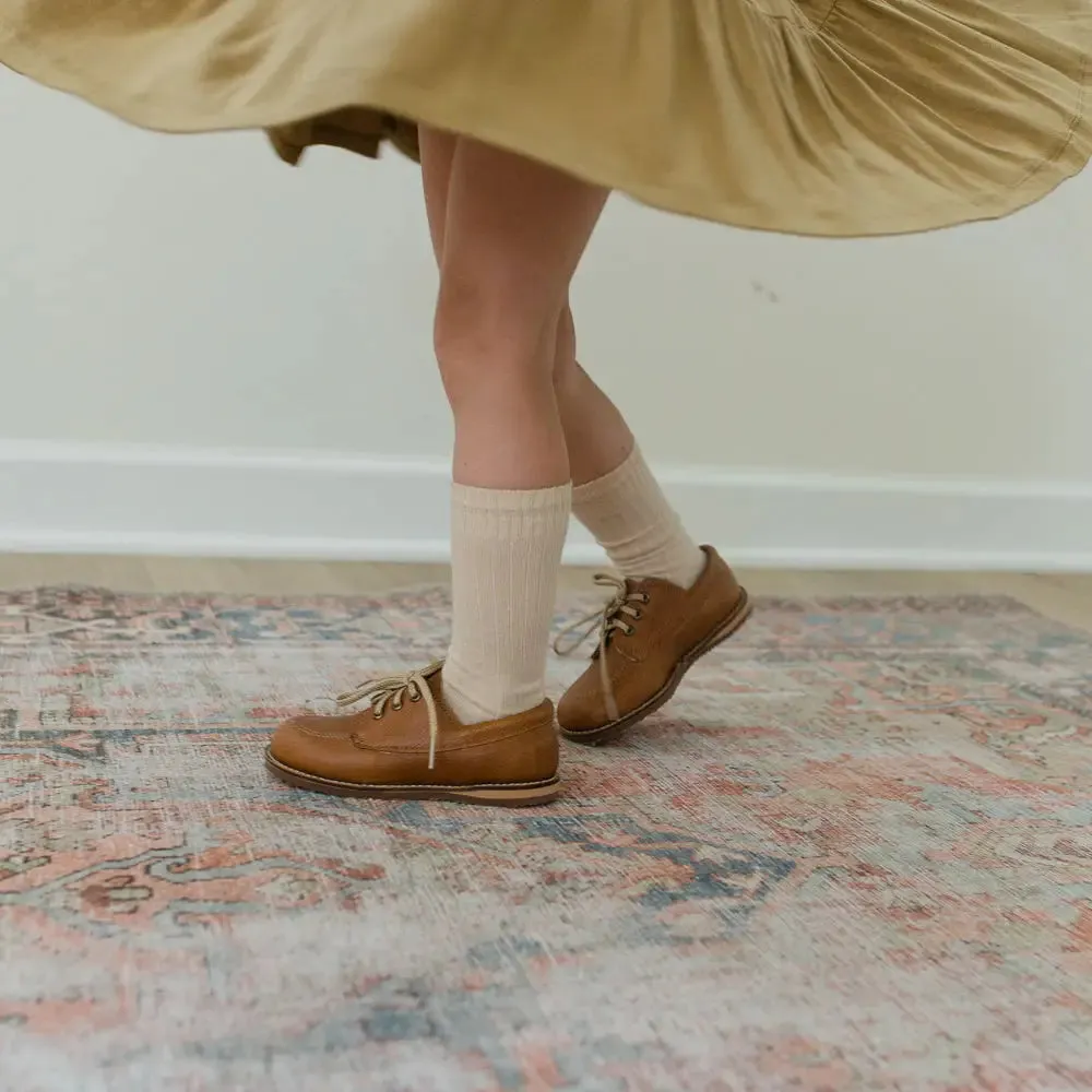 Rory Boat Shoe - Cognac Comfort Wedge Torsion control