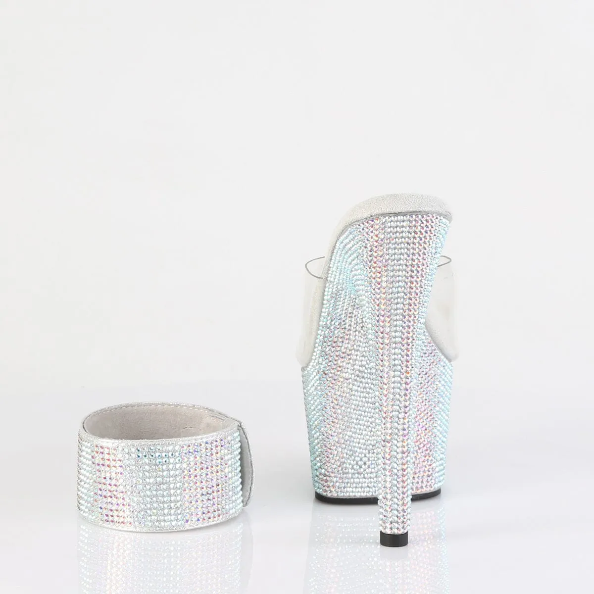 All-Day Wear Secure fit BEJEWELED-712RS Clear/Silver Multi Rhinestones