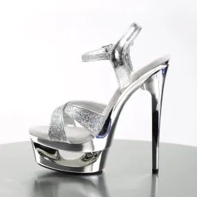 Leaf Touch ECLIPSE-619G Silver Multi Glitter/Silver Chrome