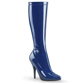 synthetic leather SEDUCE-2000 Navy Blue Stretch Patent