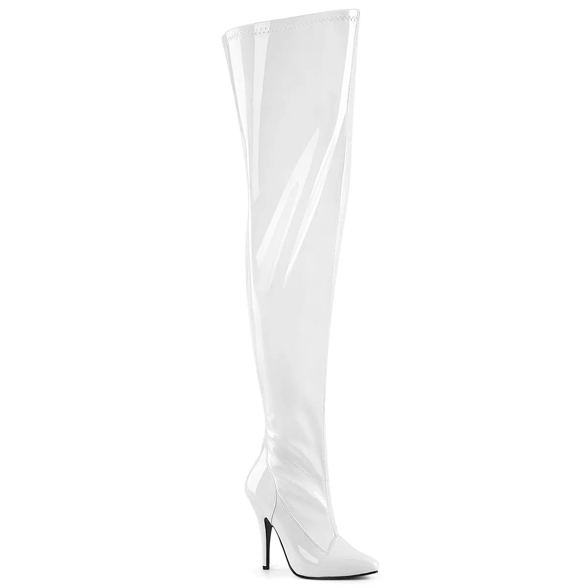 Korean Trend SEDUCE-3000WC White Stretch Patent