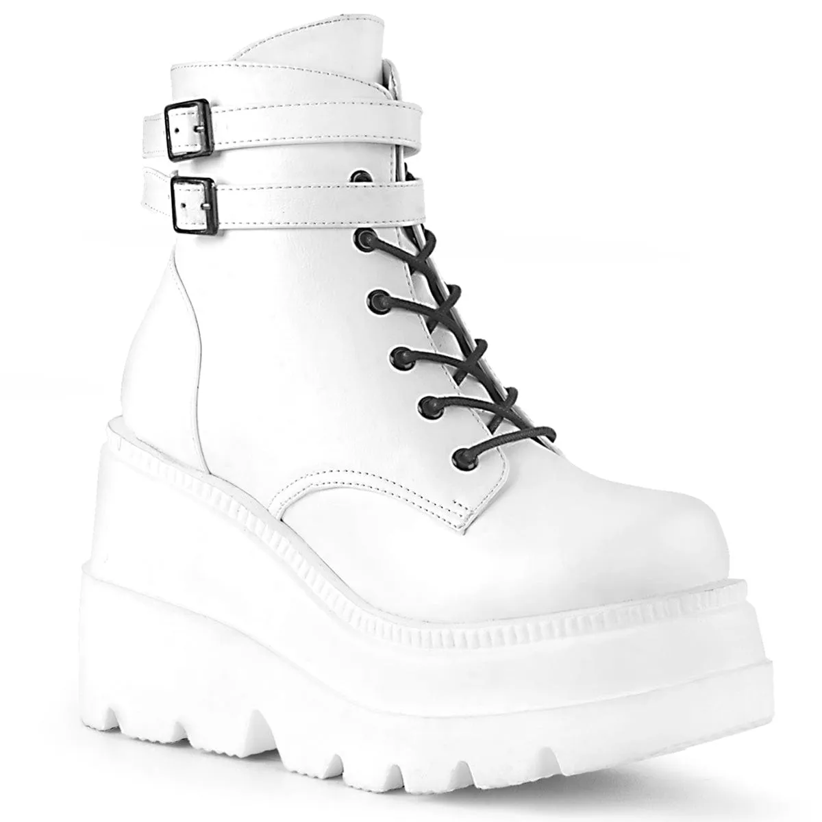 SHAKER-52 White Vegan Leather Boat Walk Rapid Motion