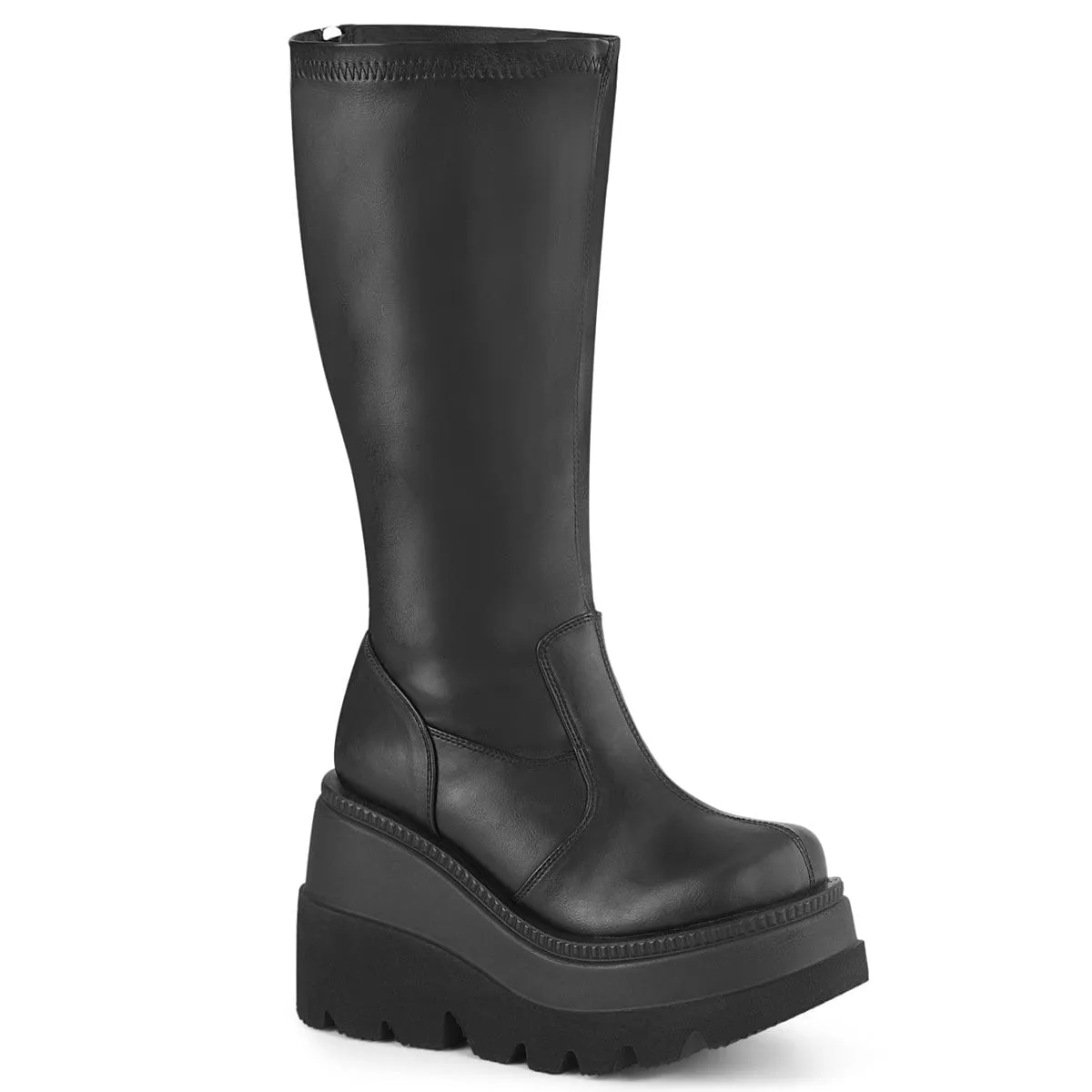 Comfort Upper SHAKER-65WC Black Stretch Vegan Leather