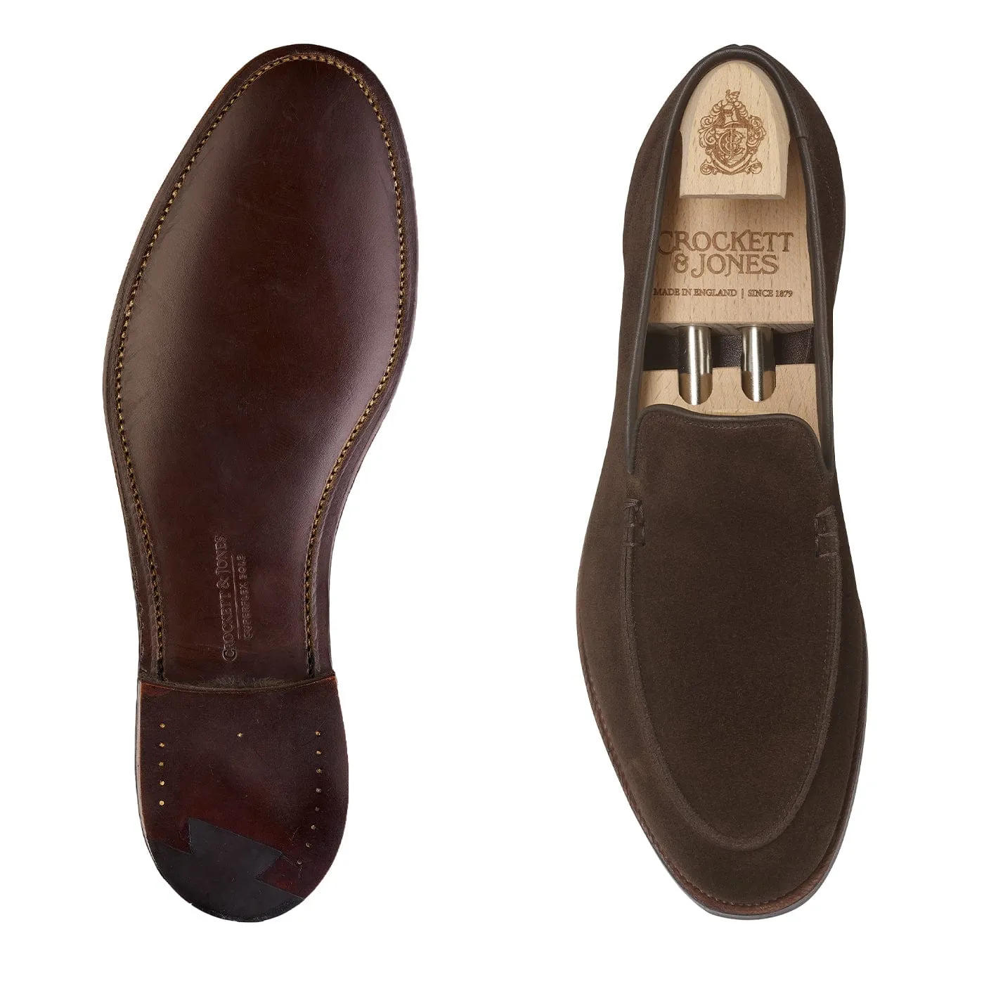 Salcombe Dark Brown Suede Lift Boost