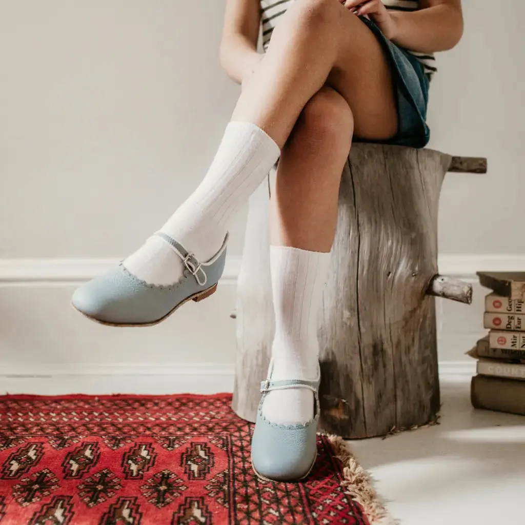 Durable Build Snow Ride Scalloped Mary Jane - Pale Blue