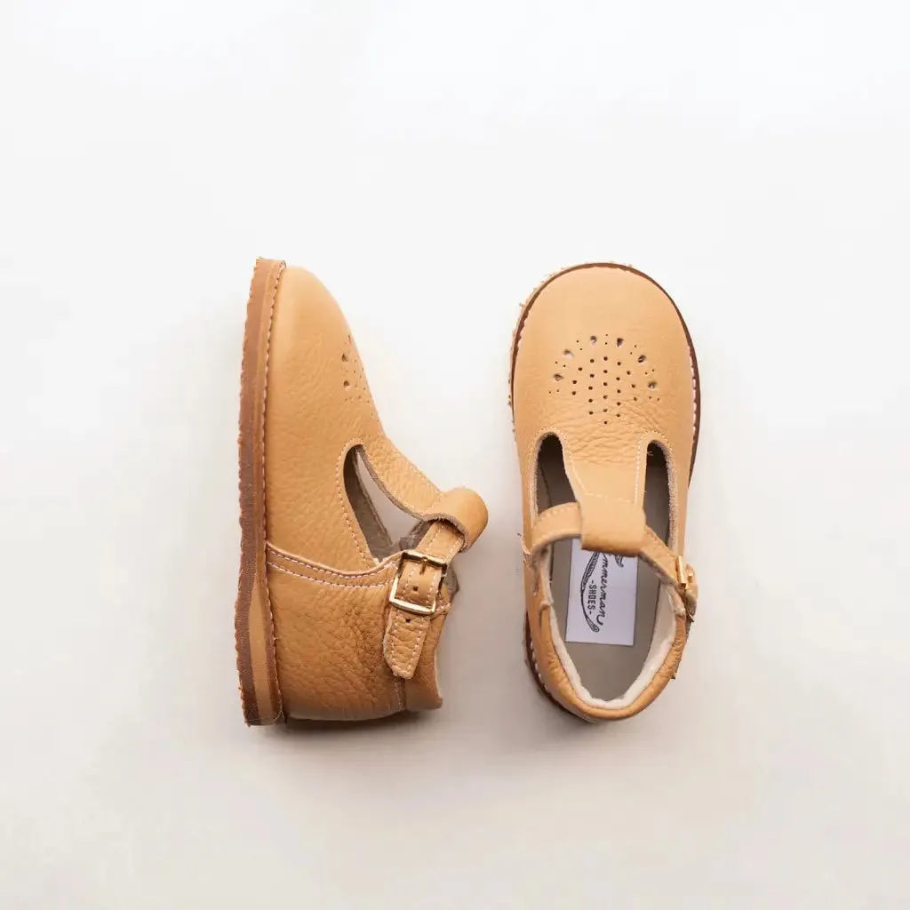 Greta T-Strap - Camel Boys' clothing