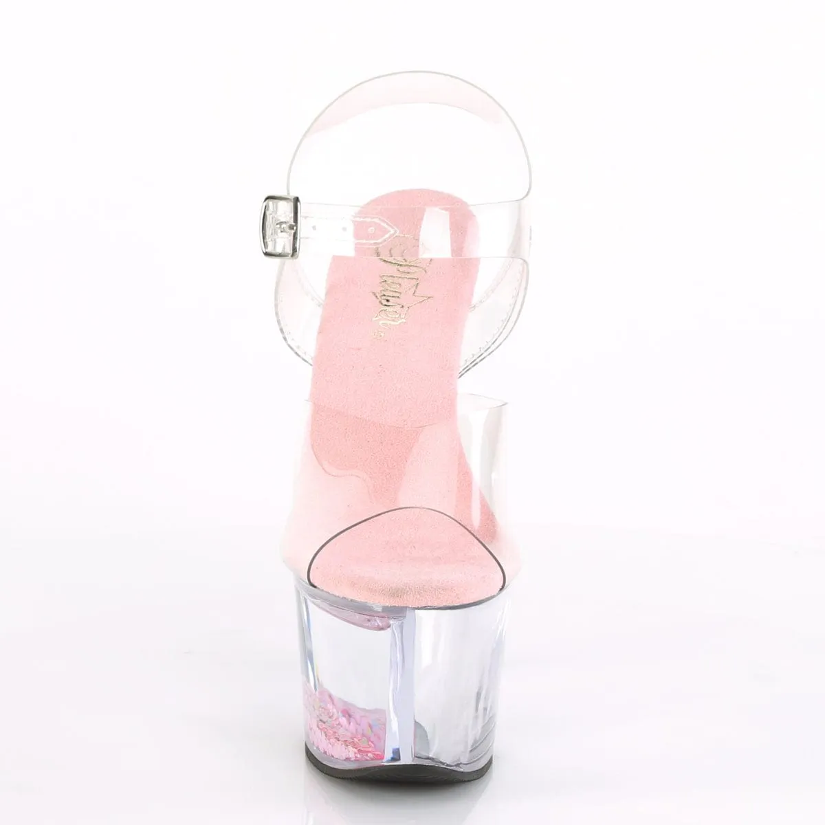 SKY-308WHG Clear/Clear-Baby Pink Glitter Chic Vibe