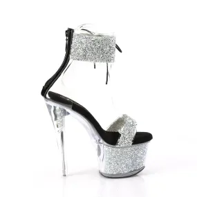 ethnic touch Stylish Casual Shoes SKY-327RSI Silver Multi Rhinestones-Black/Silver Rhinestones