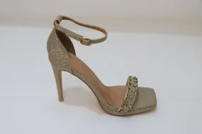 Chunky Heel SLASH Glitter Sandals