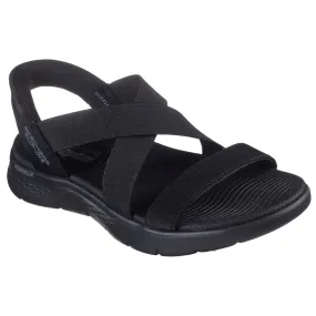 Cushioned Comfort Comfortable Casual Shoes Slip-ins: GO WALK Flex Sandal - Glimmer - Black