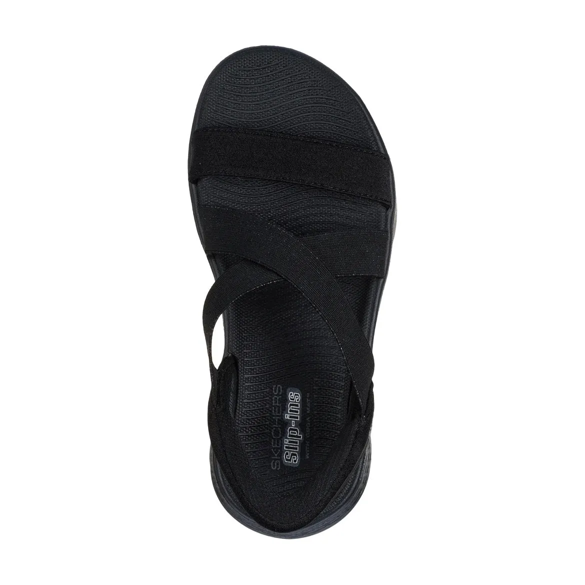 Slip-ins: GO WALK Flex Sandal - Glimmer - Black Sleek Flip-flops Sporty Comfort