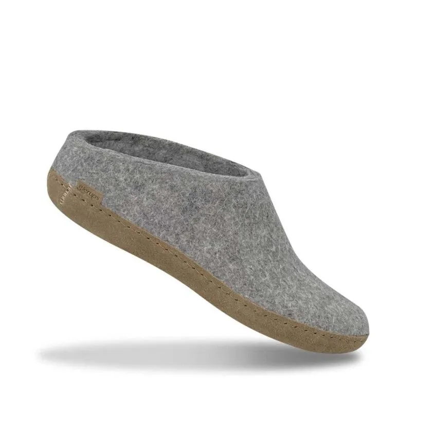 SLIP ON LEATHER SOLE GREY Ankle Support