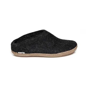 Slip-on with Leather Sole - Charcoal Ankle Support