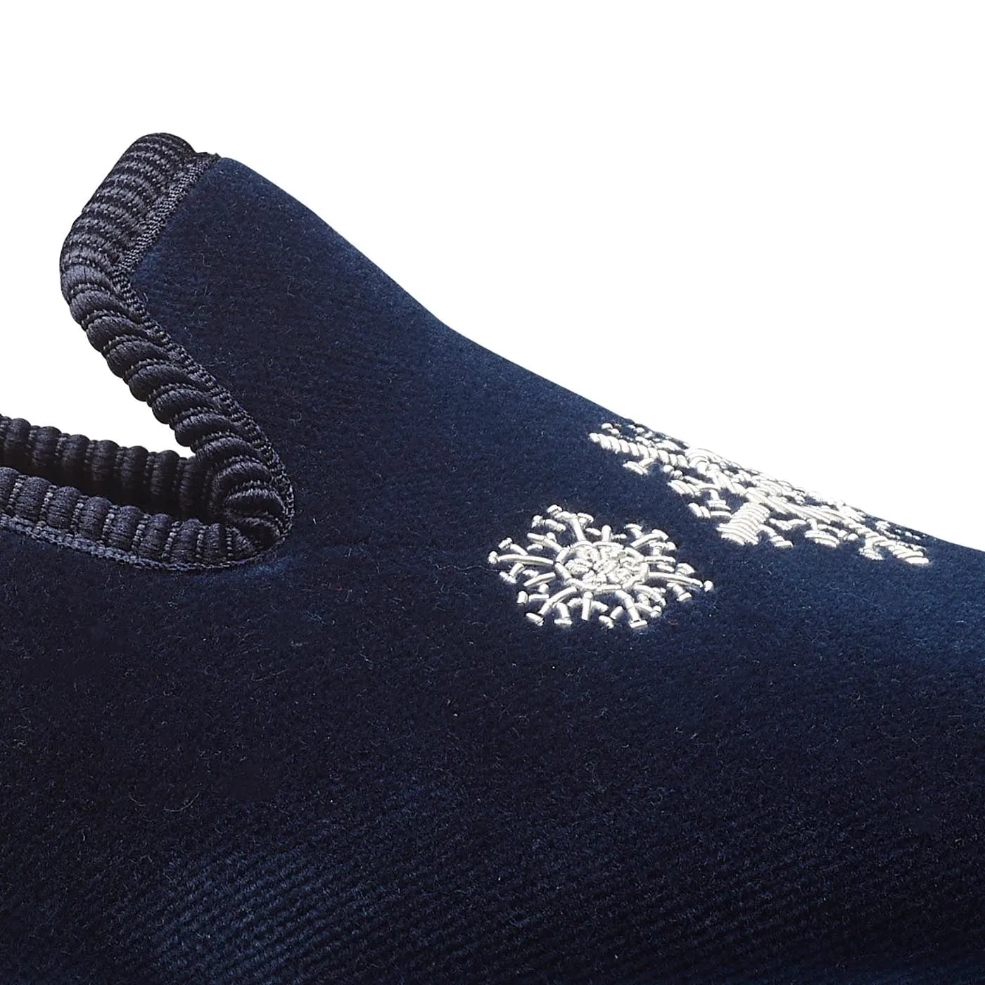 Everyday Use Snowflakes Navy Velvet