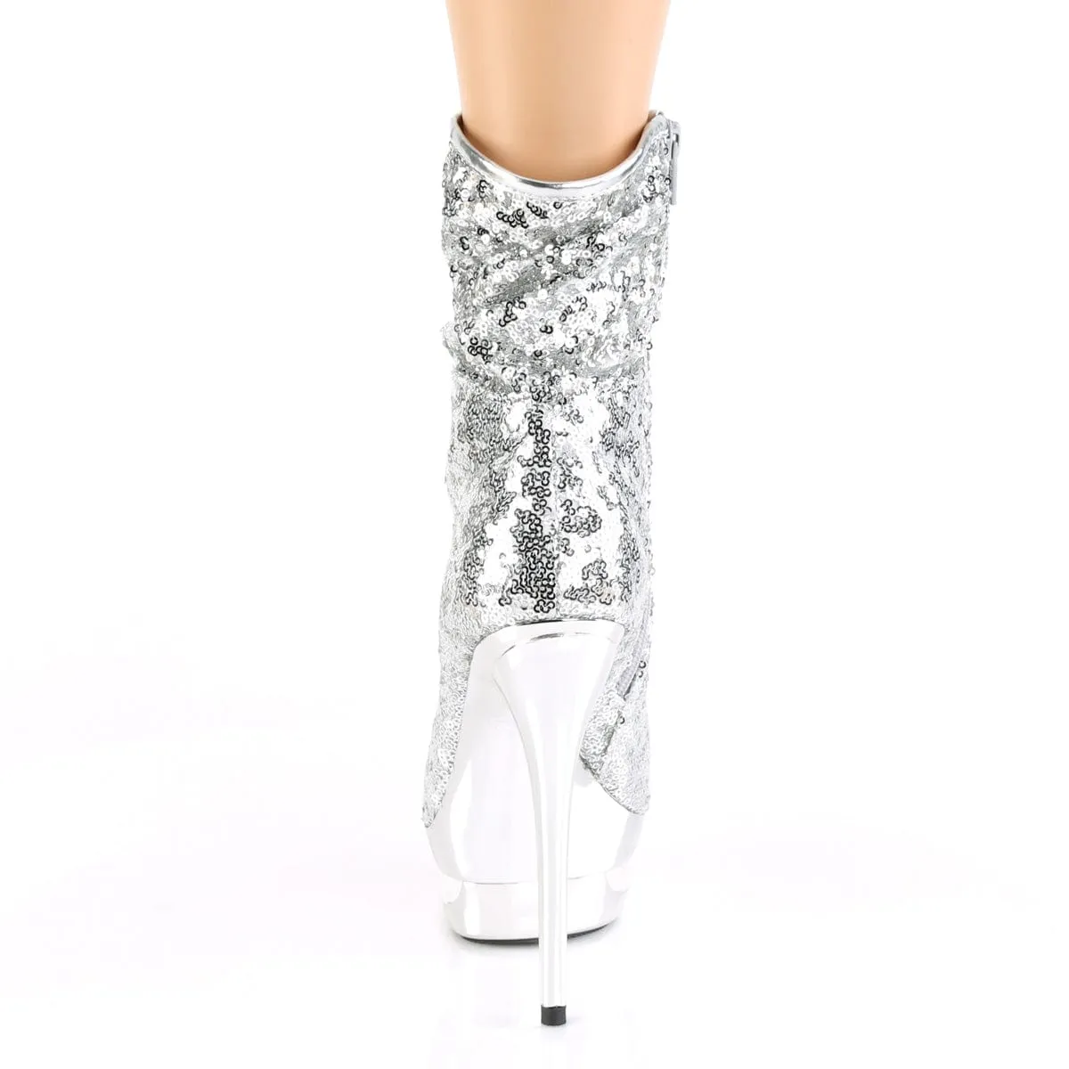 BLONDIE-R-1009 Silver Sequins/Silver Chrome Style Pop