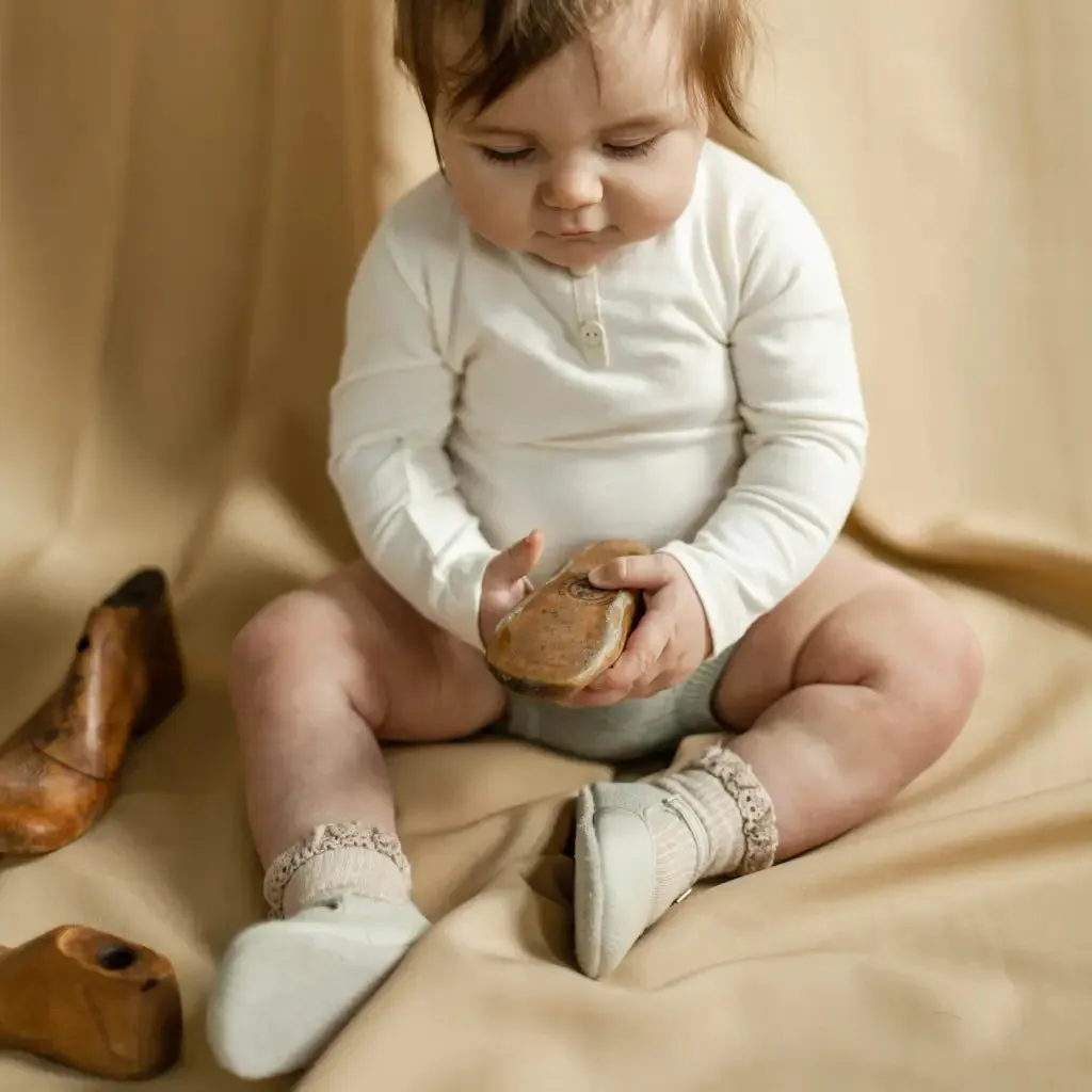 Soft Soled Mary Jane - Fog Moisture wicking