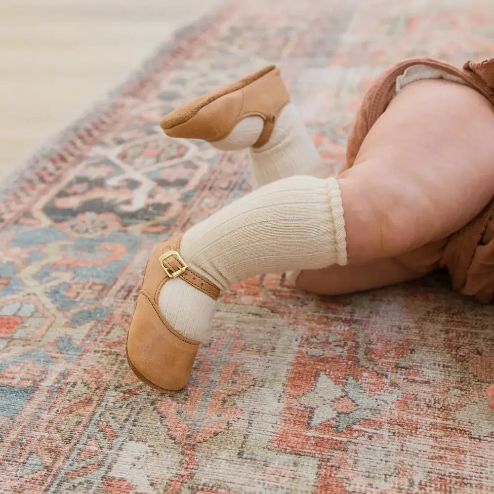 Soft Soled Mary Jane - Tan Quick Motion