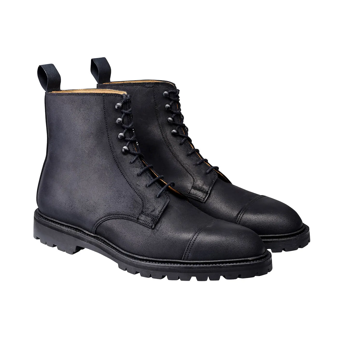 Elastic Coniston Black Rough-Out Suede