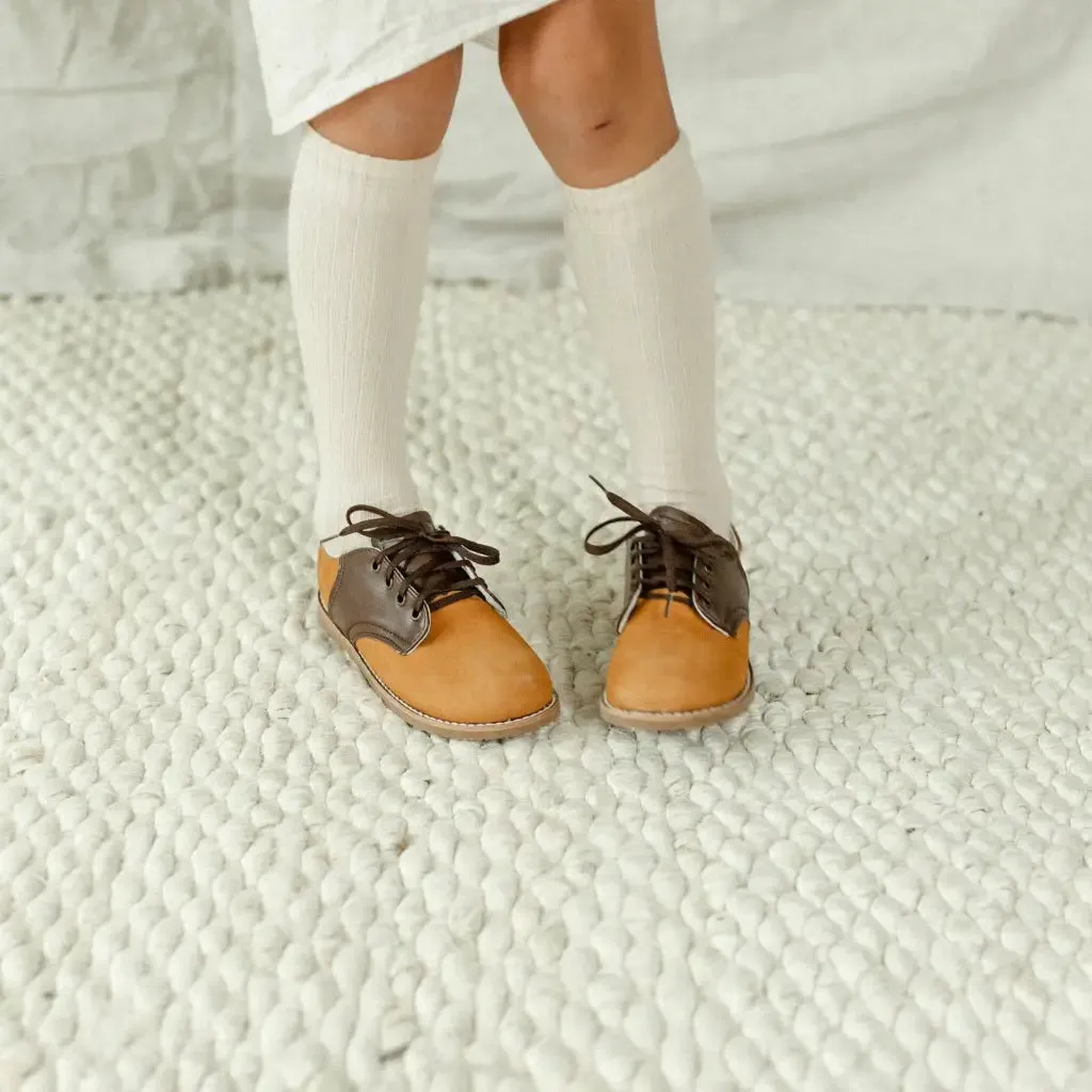 Kids' spring shoes Albert Saddle - Acorn/Brown