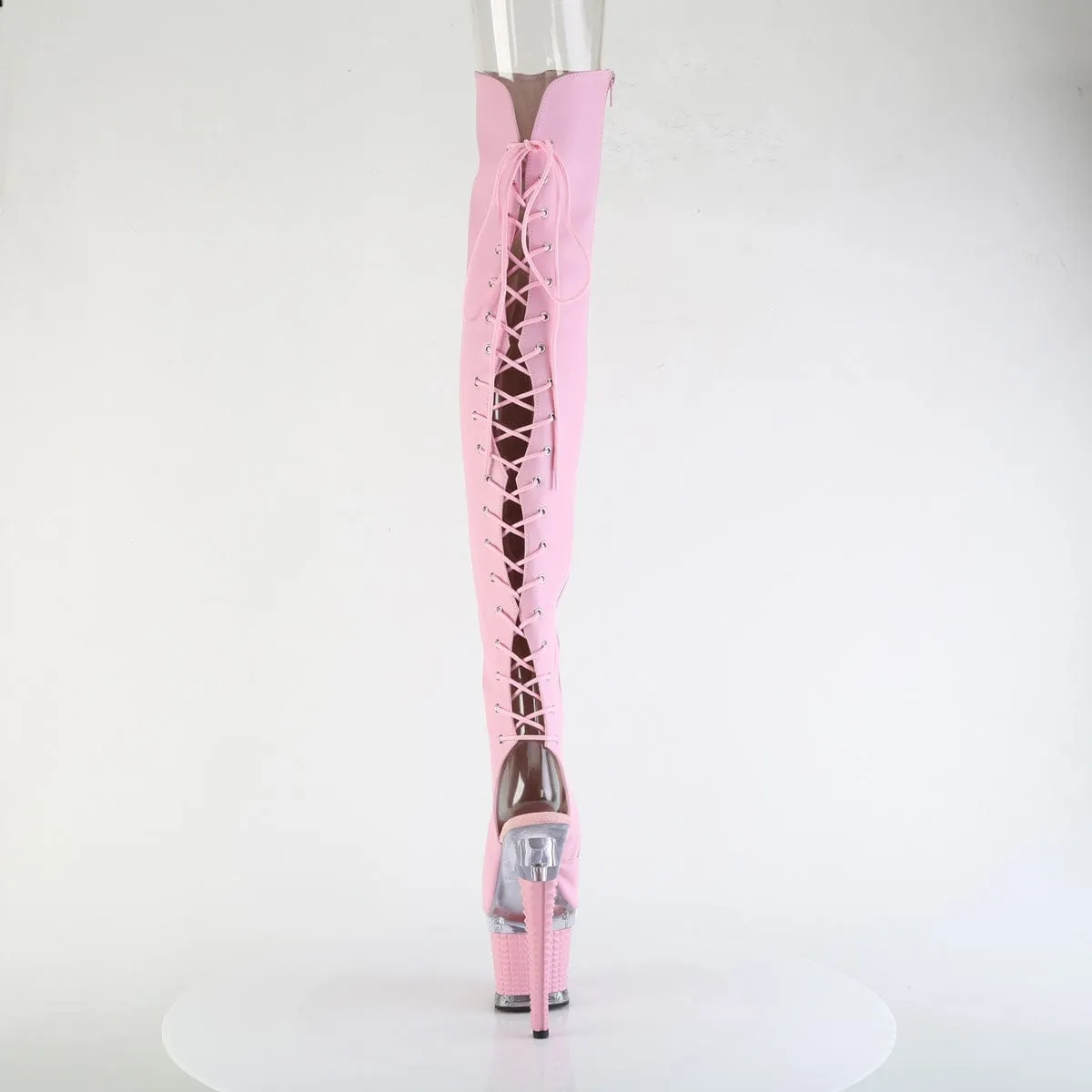 Nordic Tone Work Ready SPECTATOR-3030 Baby Pink Faux Leather/Clear-Baby Pink Ma