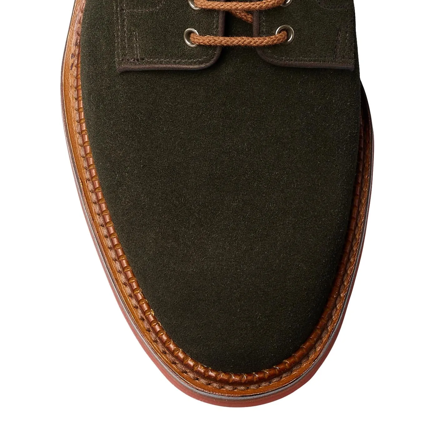 Cornell Earth Green Suede Perforated Detail Quick Drying