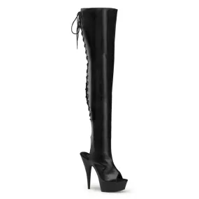 Slip In Walk Foot Ease DELIGHT-3017 Black Stretch Faux Leather/Black