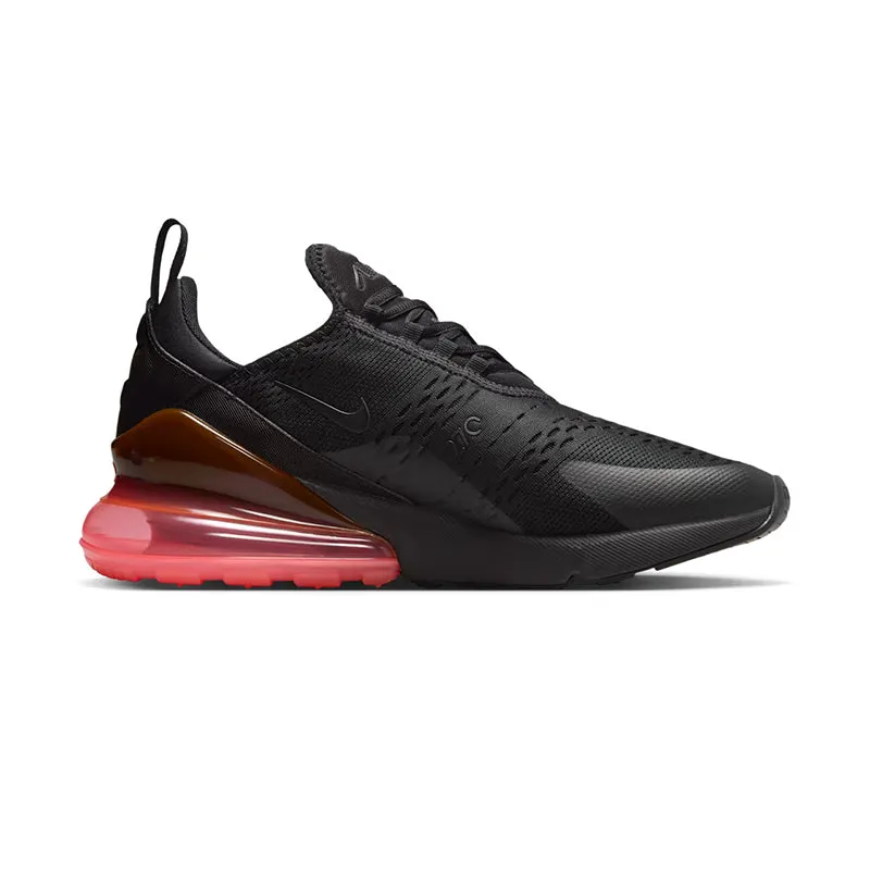 Men's Air Max 270 Black/Black/Hot Punch Path Free Stone Glam