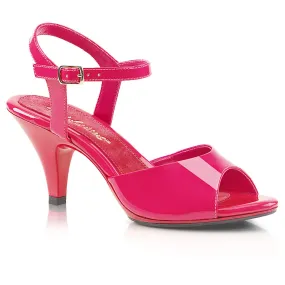 BELLE-309 Hot Pink Patent/Hot Pink Comfy Sandals for Travel