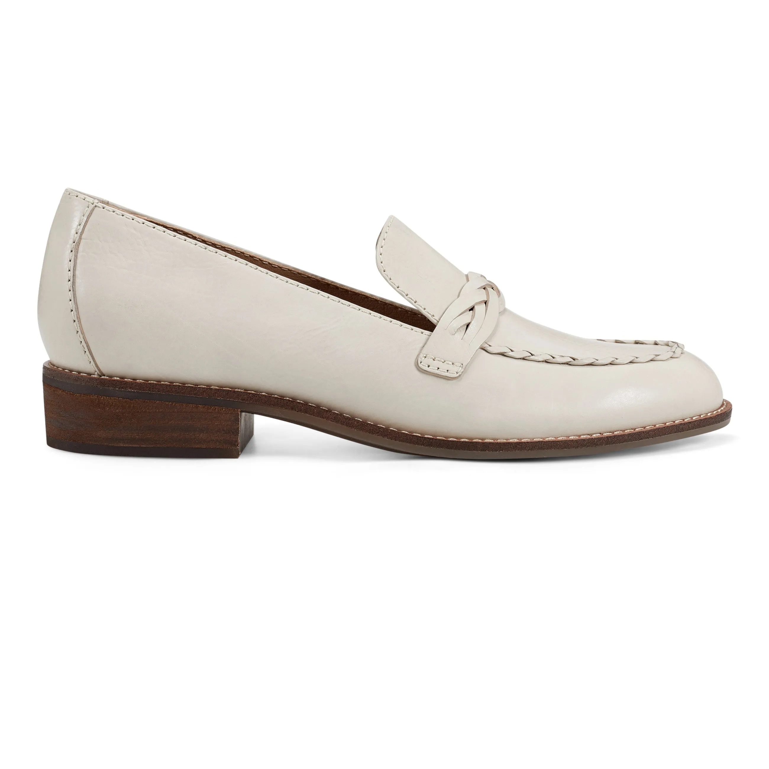 Edie Stacked Heel Casual Slip-on Loafers Desert Expedition