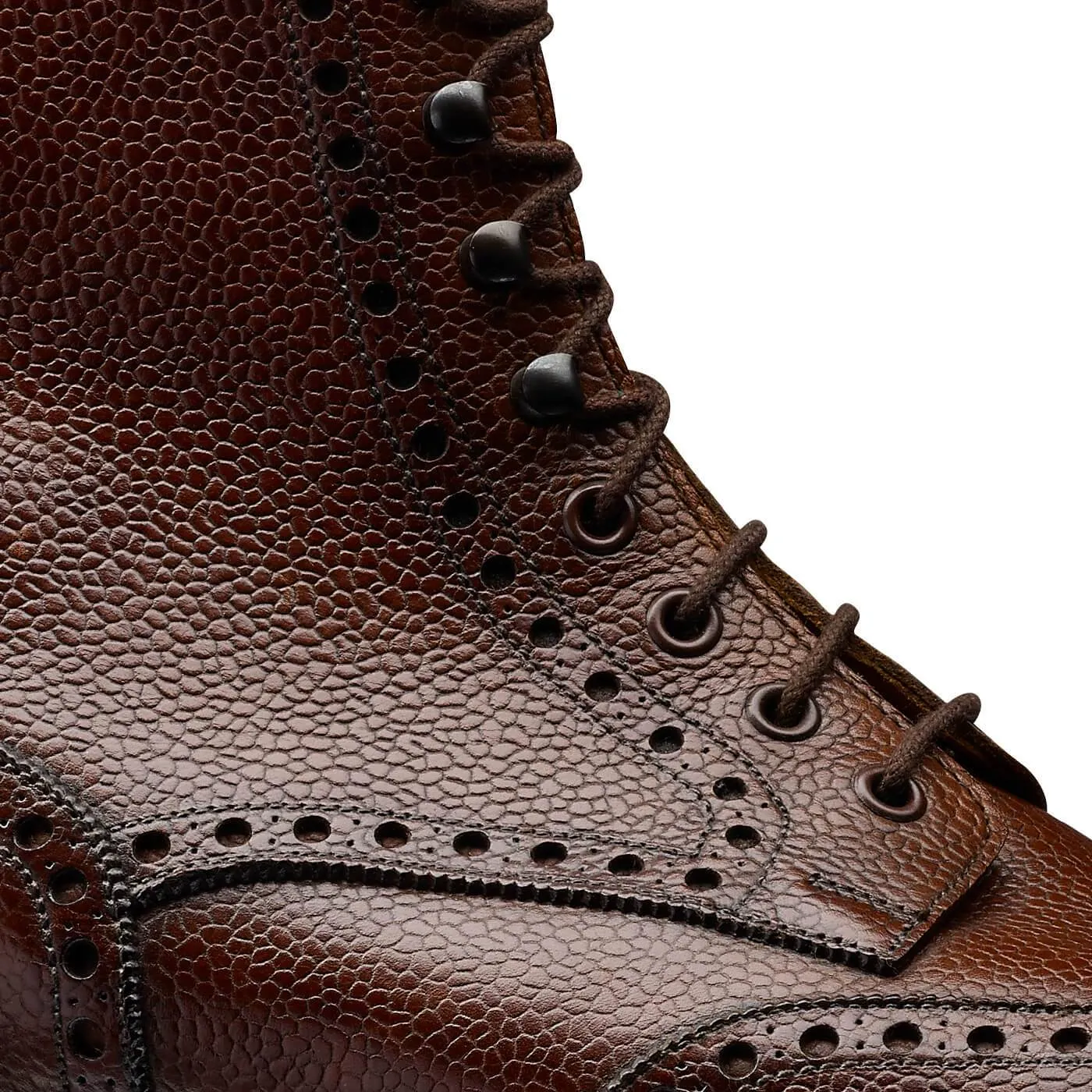 Lace Up Trendy Islay Dark Brown Scotch Grain