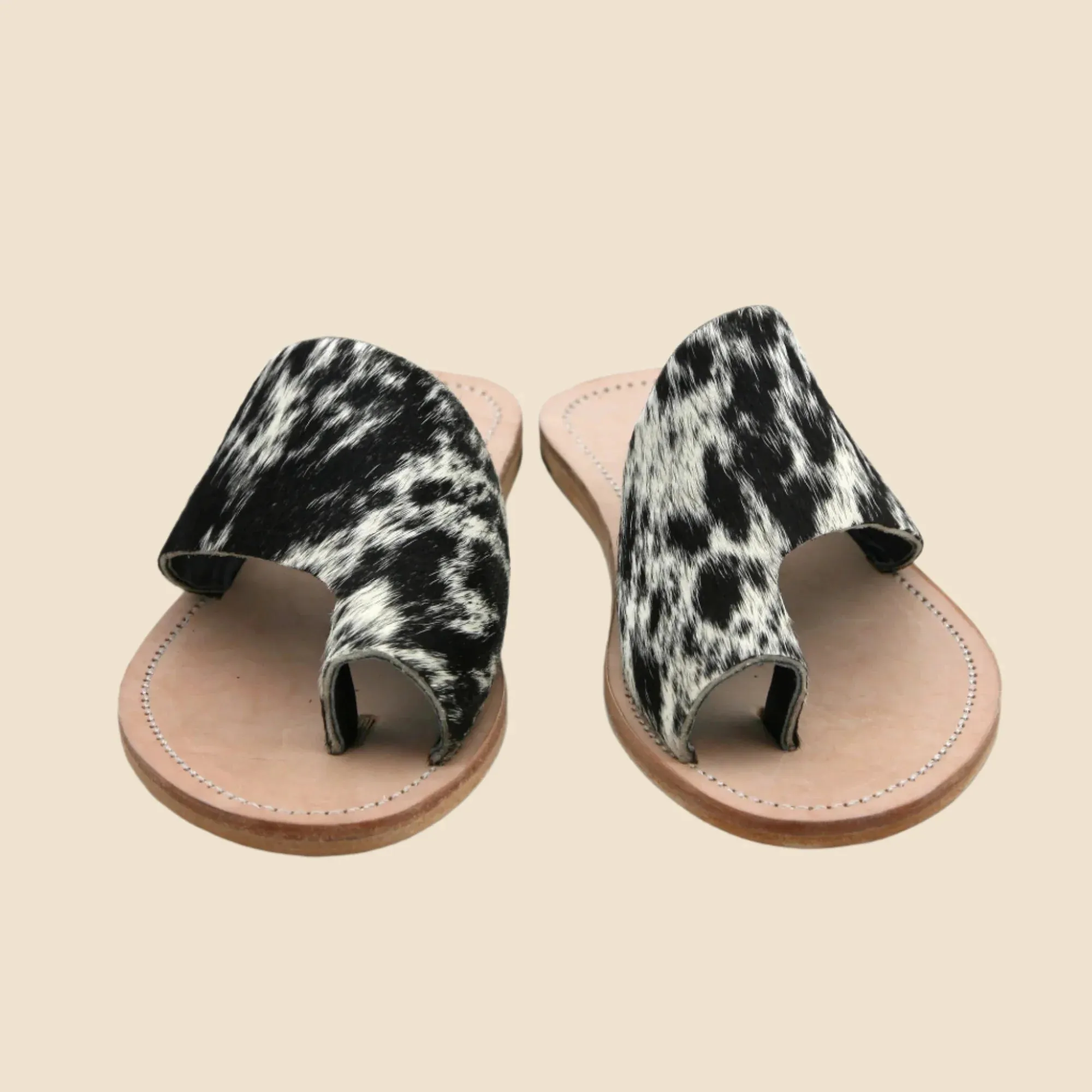 Tanya Cowhide - Salt & Pepper Seasonal Footwear