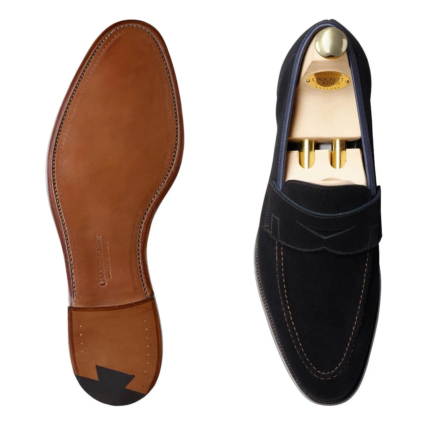 Teign Navy Suede stage look Matte Edge