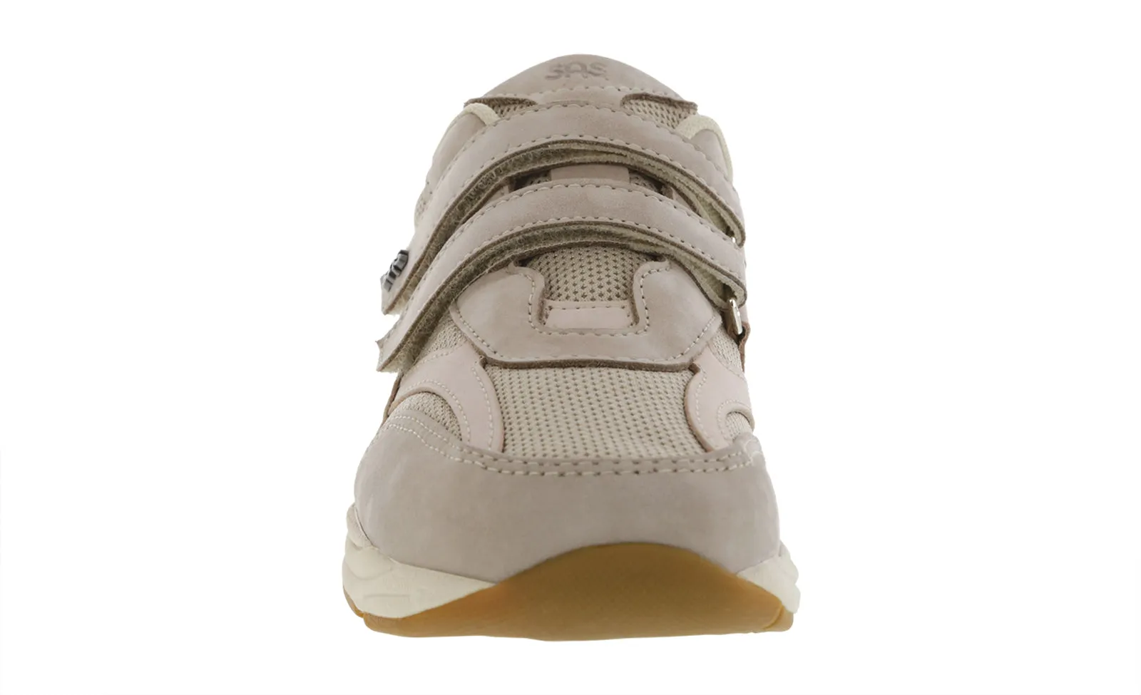 TMV - Taupe / Pink running on a clay track shoes