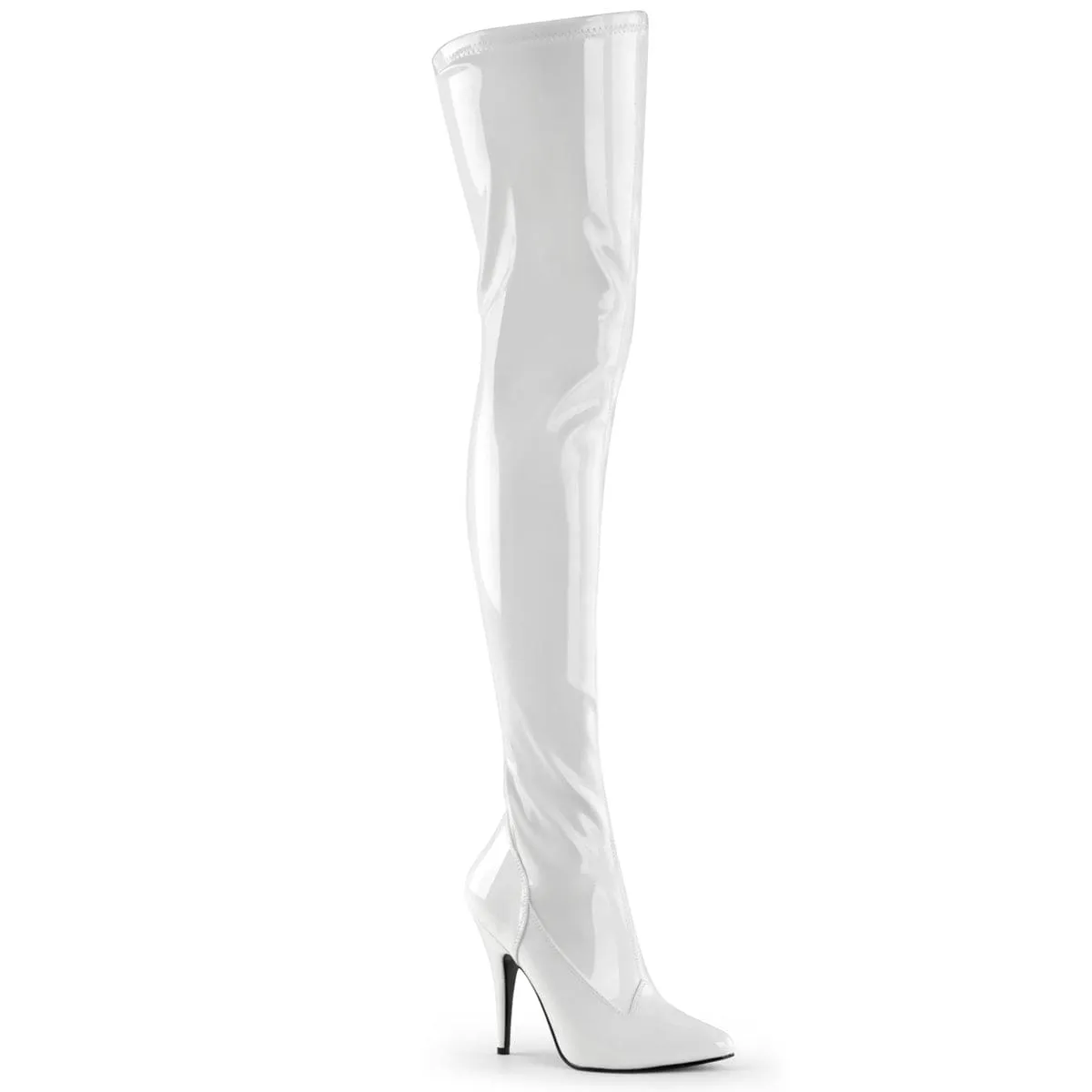 SEDUCE-3000 White Stretch Patent Chill Walk
