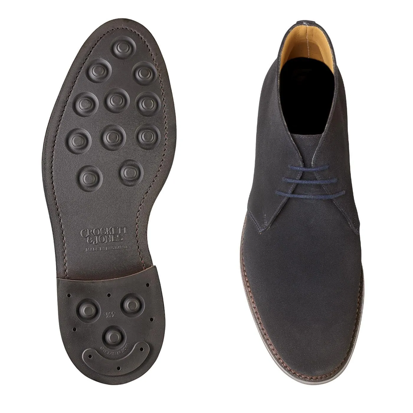 Chiltern Navy Suede Resistant Layer Lace-Up Design