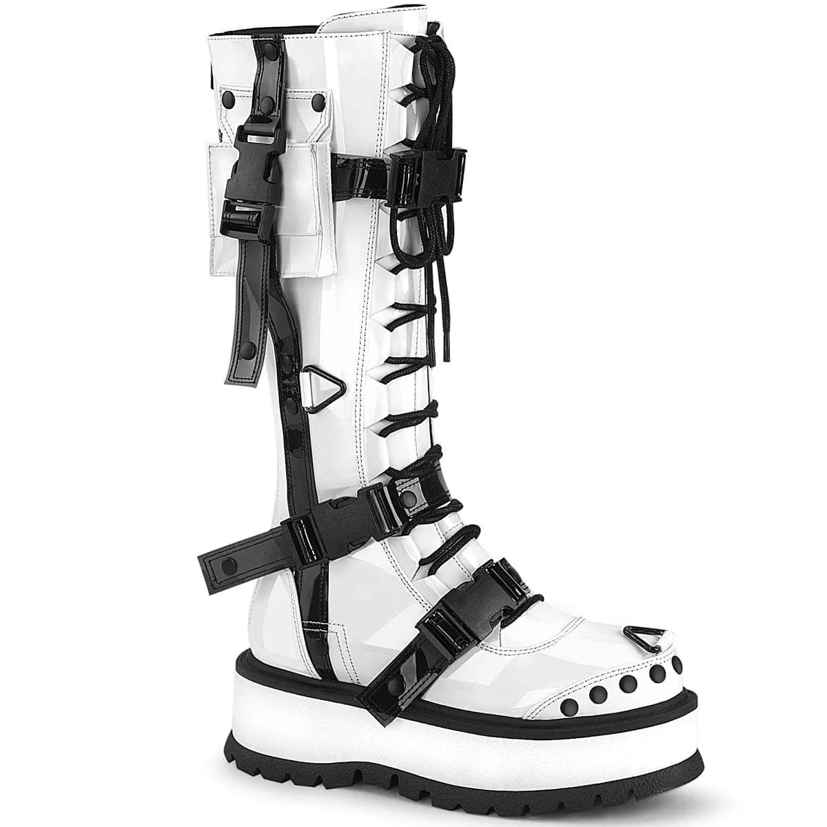 Daily Wear Anti Skid SLACKER-260 White Patent